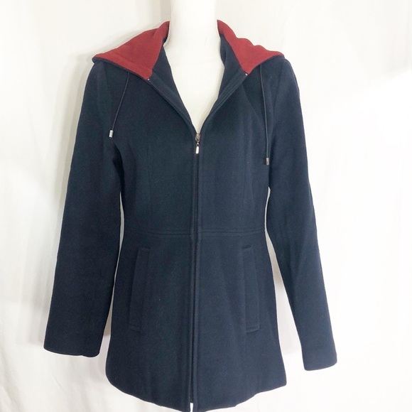 FS Limited Navy 100% Wool Coat Sz Small   … - Picture 1 of 6